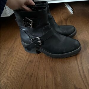 Black biker boots